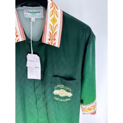 Рубашка Casablanca Frontside Logo Uniti Is Power "Green" фото № 2