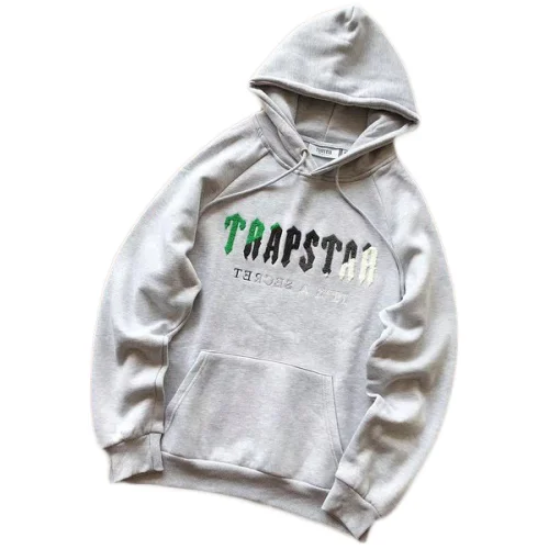 Худи Trapstar Multicolor Embroidered Front Logo With Small Mirror Inscription "Gray"