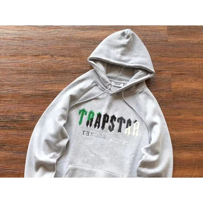 Худи Trapstar Multicolor Embroidered Front Logo With Small Mirror Inscription "Gray" фото № 2