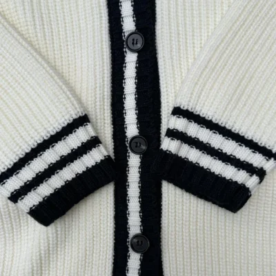 Кардиган Miu Miu Frontside White Rectangle Black Outline Logo "Beige" фото № 5