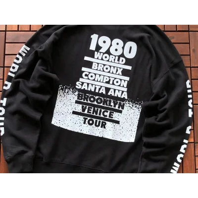 Свитшот Stussy Sleeves Decorated By Inscription World Tour "Black" фото № 5