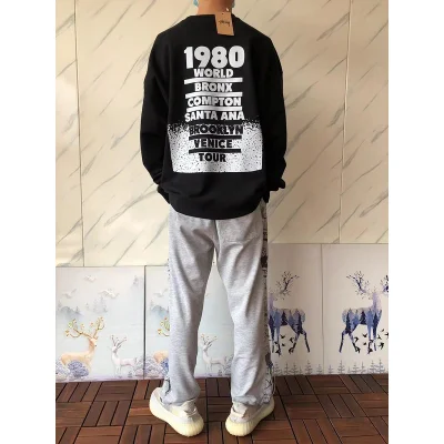 Свитшот Stussy Sleeves Decorated By Inscription World Tour "Black" фото № 9