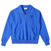 Свитшот Amiri With Collar And Logo ZIP "Blue"