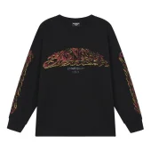 Худи Balenciaga Back Front Graffiti Text "Black"