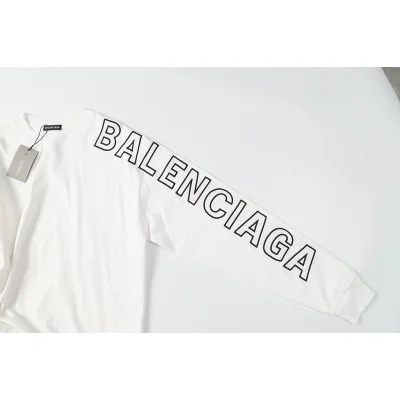 Свитшот Balenciaga Text On Left Sleeve "White" фото № 3