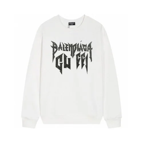 Свитшот Balenciaga With Shiny Text Logo "White"