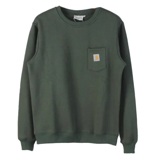 Свитшот Carhartt Solid Color Pocket With Logo "Khaki"