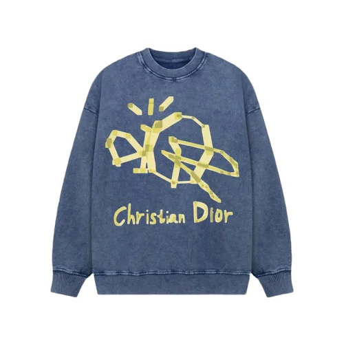 Свитшот Christian Dior Frontside Pixel Logo "Blue"