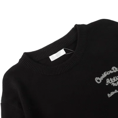 Свитшот Christian Dior White Logo Atelier Paris "Black" фото № 2