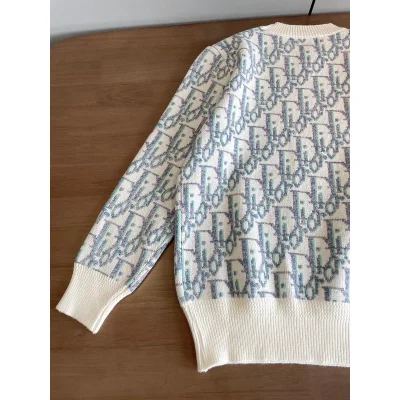 Свитшот Christian Dior Light Blue Print Dior Logos "White" фото № 8