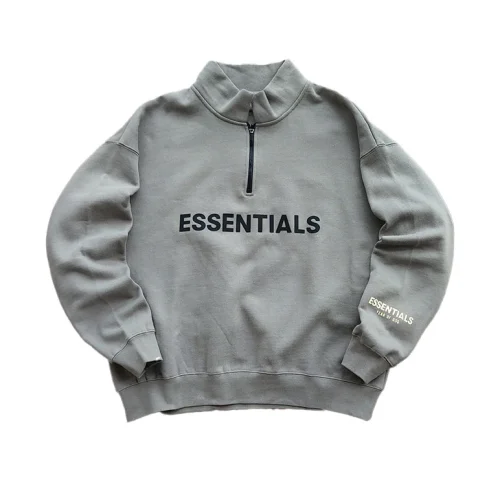 Свитшот Fear Of God With Collar And Zipper "Gray/Gold"