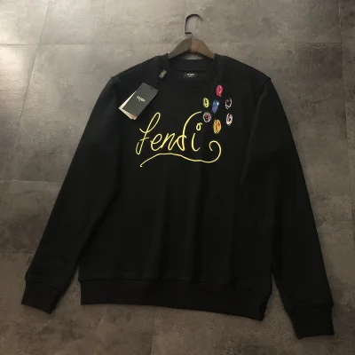 Худи Fendi With A Logo And Emblems Of Emotions "Black" фото № 4 Худи Fendi With A Logo And Emblems Of Emotions "Black" фото № 4