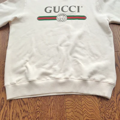 Свитшот Gucci With Tape And Label "White" фото № 3