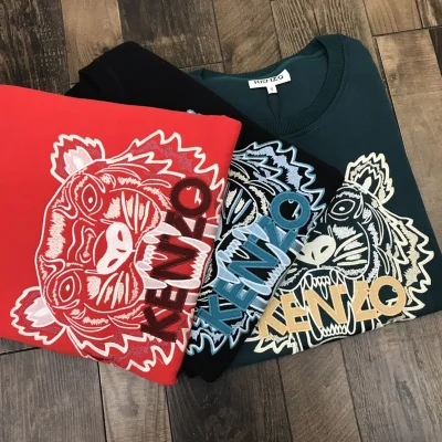 Свитшот Kenzo With Tiger Print "Blue/Green" фото № 3