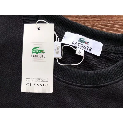 Свитшот Lacoste Plain With Small Front Logo "Black" фото № 7