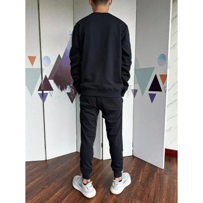 Свитшот Lacoste Plain With Small Front Logo "Black" фото № 9