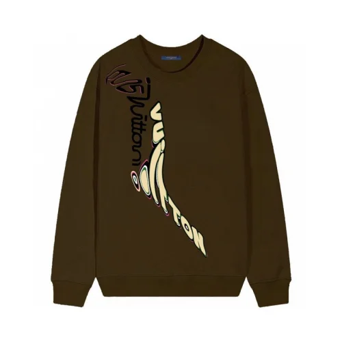 Свитшот Louis Vuitton Vertical Text Logo "Brown"