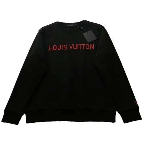 Свитшот Louis Vuitton Red Text Logo "Black"