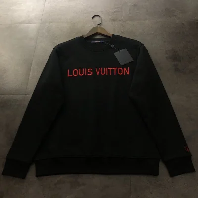 Свитшот Louis Vuitton Red Text Logo "Black" фото № 3