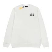 Свитшот Miu Miu Frontside Contrast Logotype Miu Miu "White"