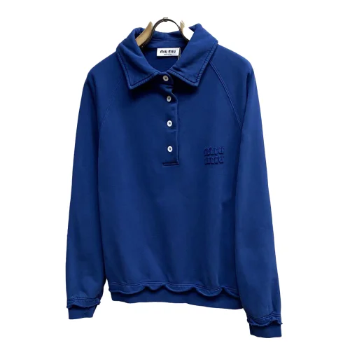 Свитшот Miu Miu Dark Blue Frontside Logotype "Blue"