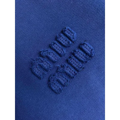 Свитшот Miu Miu Dark Blue Frontside Logotype "Blue" фото № 4