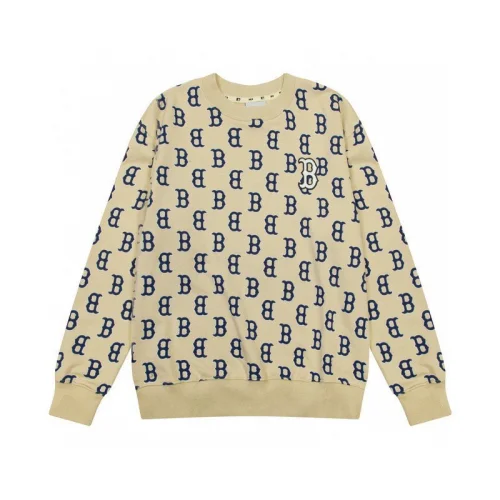 Свитшот MLB Classic Monogram Front Pattern Overfit Boston Red Sox LA Dodgers NY "Beige"