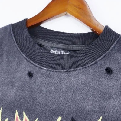 Свитшот Palm Angels Burning In The Fire "Black/Gray" фото № 4 Свитшот Palm Angels Burning In The Fire "Black/Gray" фото № 4