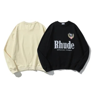 Свитшот Rhude With Logo And Laurel Coat Of Arms "Black" фото № 2
