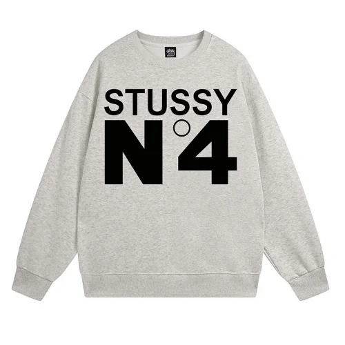 Свитшот Stussy Print Text N4 "Light Gray"