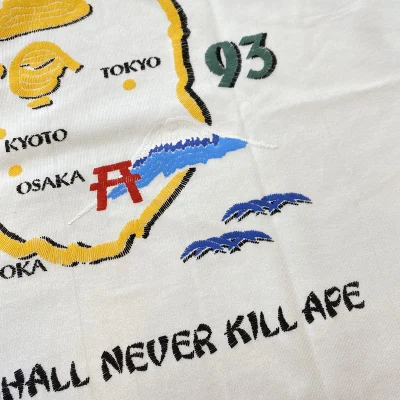 Футболка A Bathing Ape Map "White" фото № 4