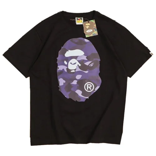 Футболка A Bathing Ape Camouflage Purple Monkey Had "Black"