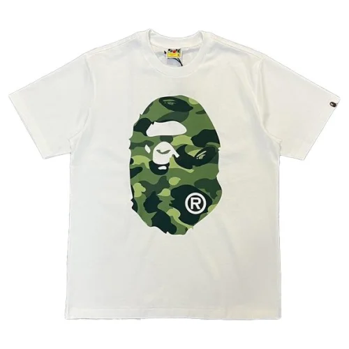 Футболка A Bathing Ape With Print On Both Sides "White/Green"