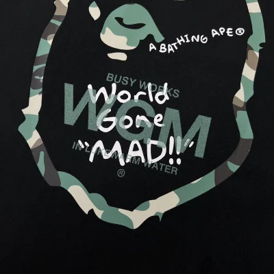 Футболка A Bathing Ape World Gone Mad "Black" фото № 4