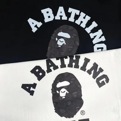 Футболка A Bathing Ape Black Monkey Print "White" фото № 5