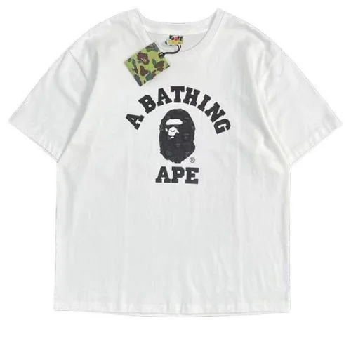 Футболка A Bathing Ape Black Monkey Print "White"
