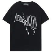 Футболка Alexander Mcqueen Flowing Logo Front "Black"