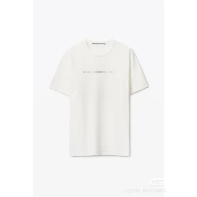 Футболка Alexander Wang Rhinestone Logo And Lip Print "White" фото № 2