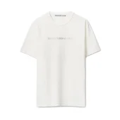 Футболка Alexander Wang Rhinestone Logo And Lip Print "White"