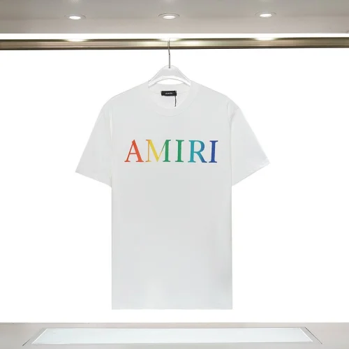 Футболка Amiri Logo In Rainbow Colors "White"
