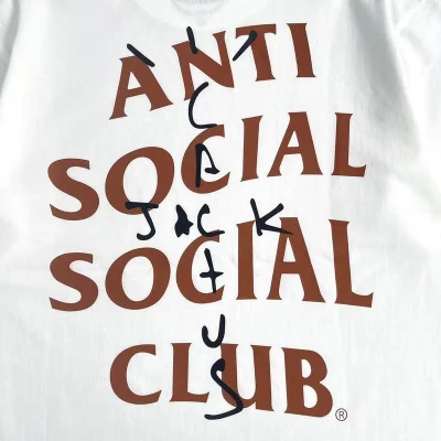 Футболка Anti Social Social Club X Cactus Jack Merch With Logo "White" фото № 4