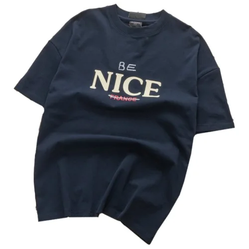 Футболка Balenciaga BE NICE FRANCE "Navy Blue"
