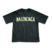 Футболка Balenciaga With A Yellow Logo "Black"