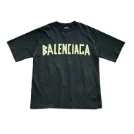 Футболка Balenciaga With A Yellow Logo "Black"