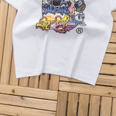 Футболка Bape Multicolor Big Front Logo "White" фото № 6