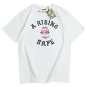 Футболка Bape Middle Print Logo Divided Into Stripes "White/Black"