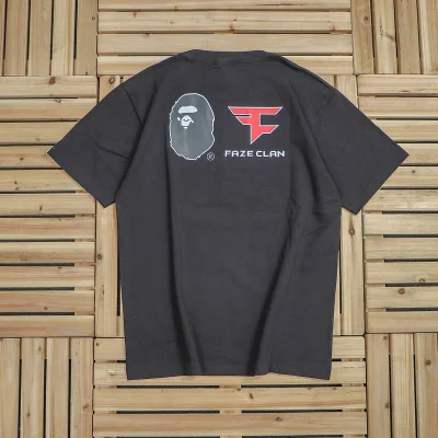 Футболка Bape Big Logo With Inscription Front And Small Logo Back "Black" фото № 2