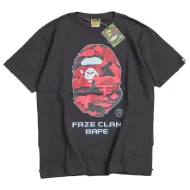 Футболка Bape Big Logo With Inscription Front And Small Logo Back "Black"