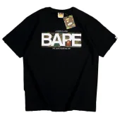 Футболка Bape Monkey On Camouflage Background "Black"