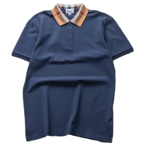 Поло Burberry Plaid Collar "Blue"